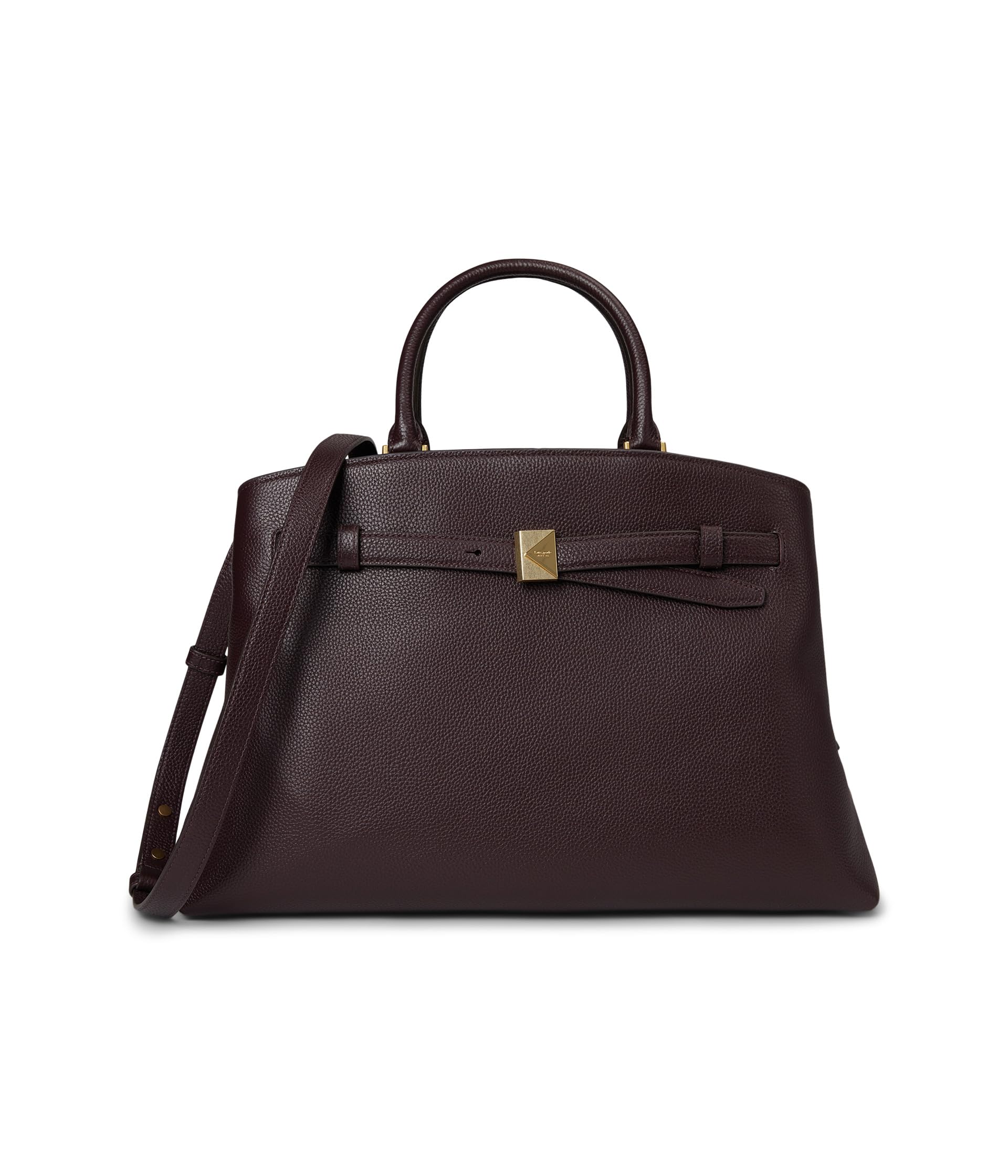 Deco Pebbled Leather Large Satchel