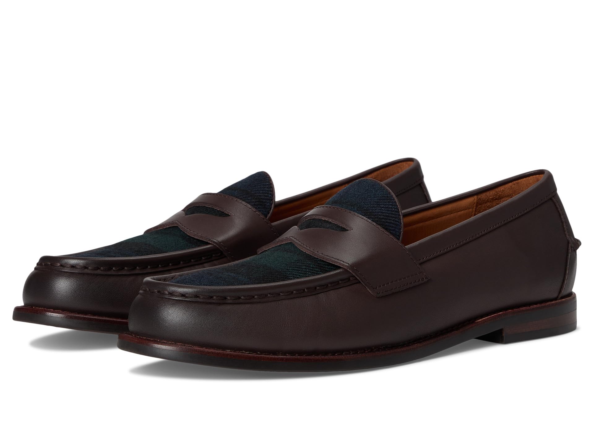 Лоферы Alston Leather & Plaid Wool Penny