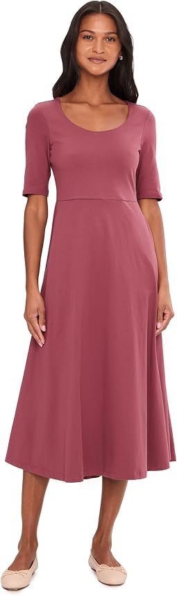 Женское платье Fit & Flare Scoop Midi PACT
