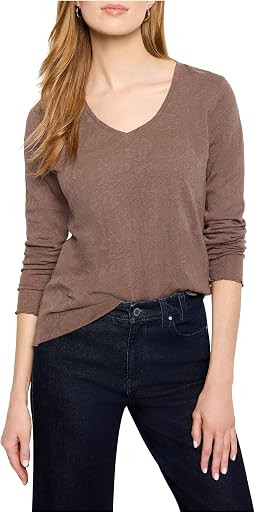 Lace Knit V-Neck T-Shirt