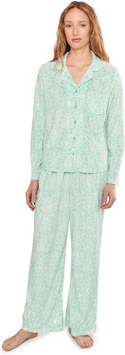 Minky Fleece Long Sleeve Notch Top & Long Pants Set