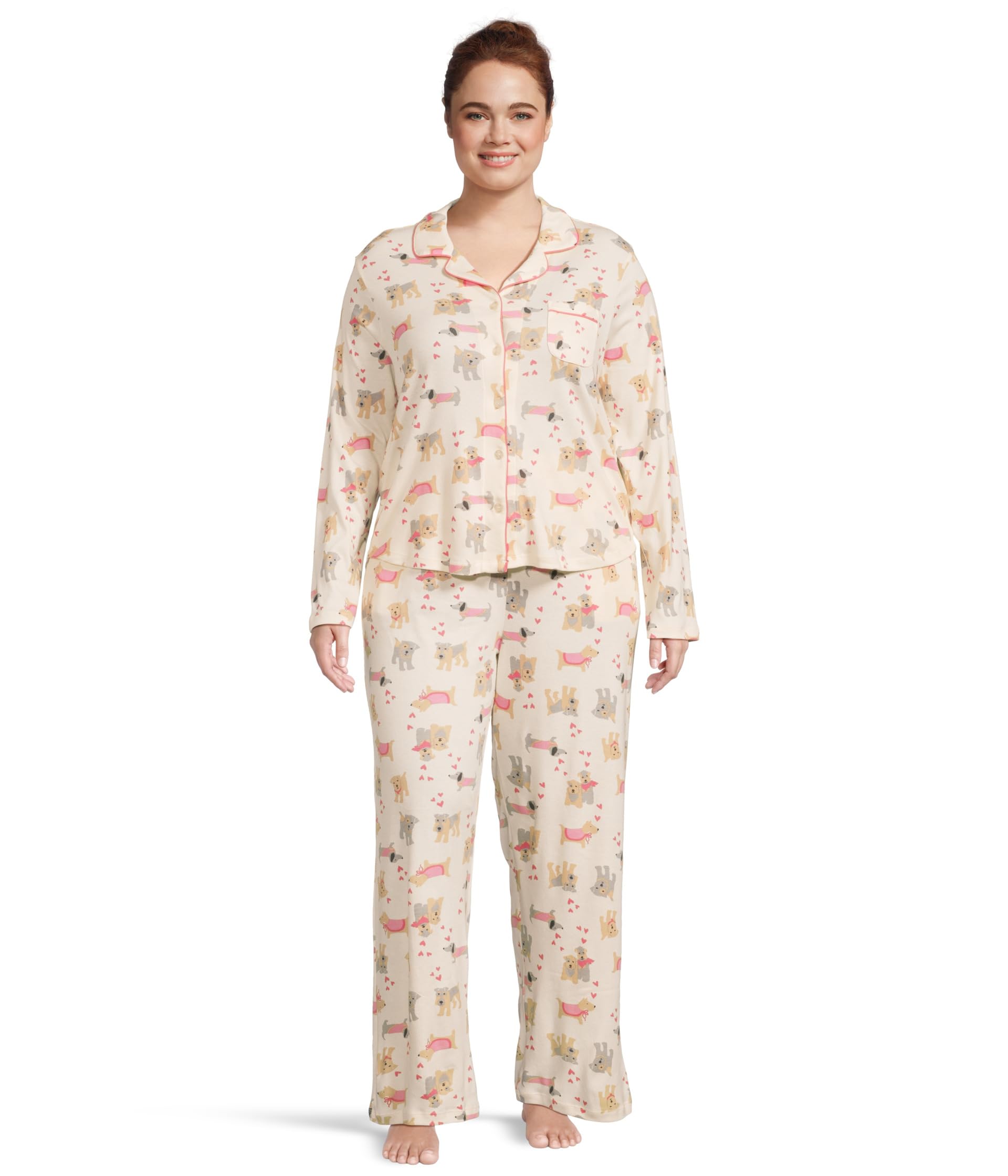 Женский пижамный комплект Karen Neuburger Plus Novelty Long Sleeve Girlfriend