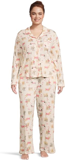 Женский пижамный комплект Karen Neuburger Plus Novelty Long Sleeve Girlfriend