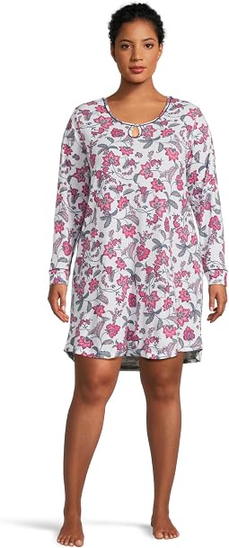 Plus Size Jolly & Bright Long Sleeve Nightgown