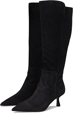Black Suede Wide Calf