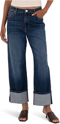 Sienna High-Rise Straight Leg-Roll Up 5" in Clarity
