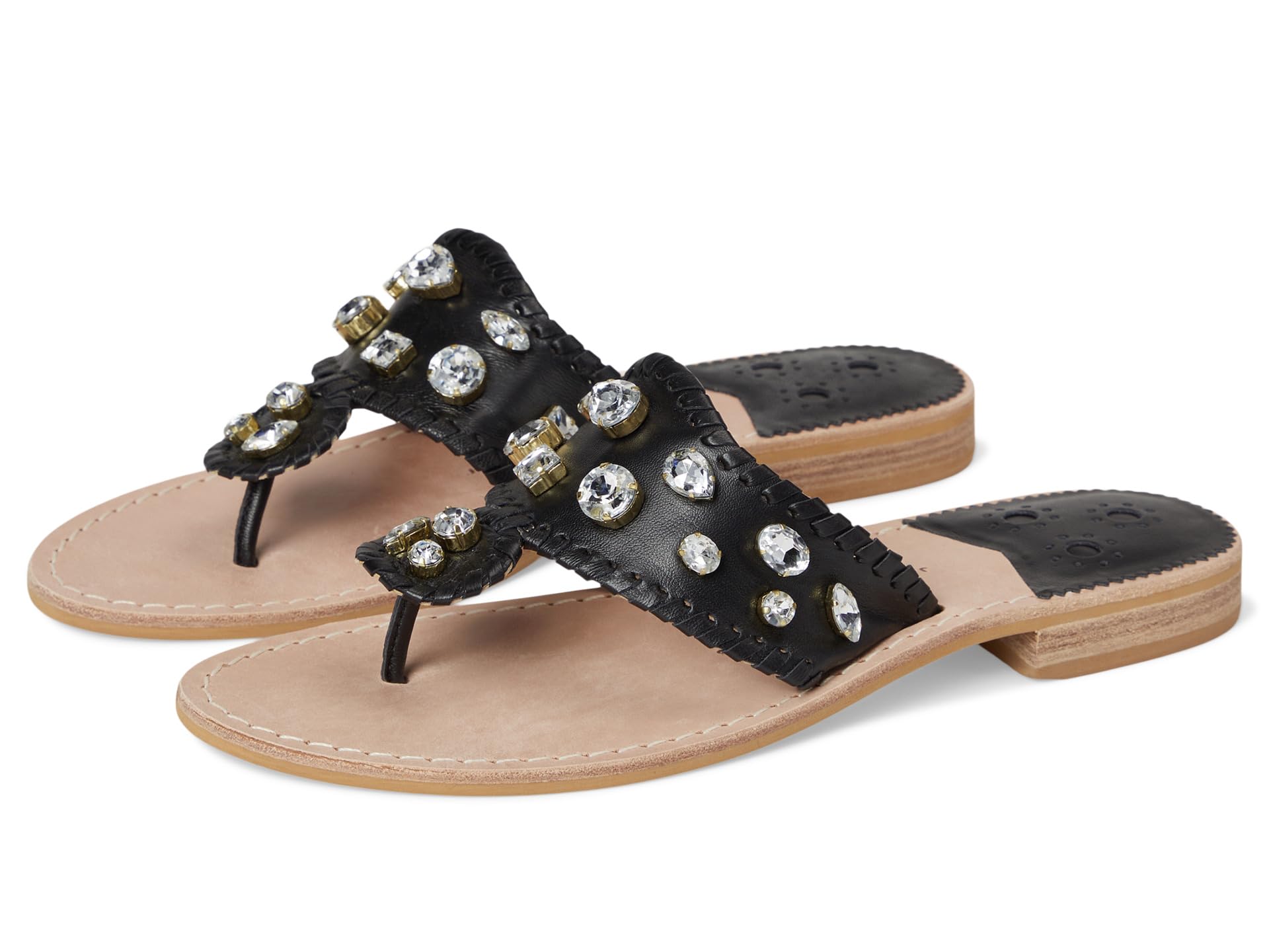 Jacks Flat Jeweled Sandals