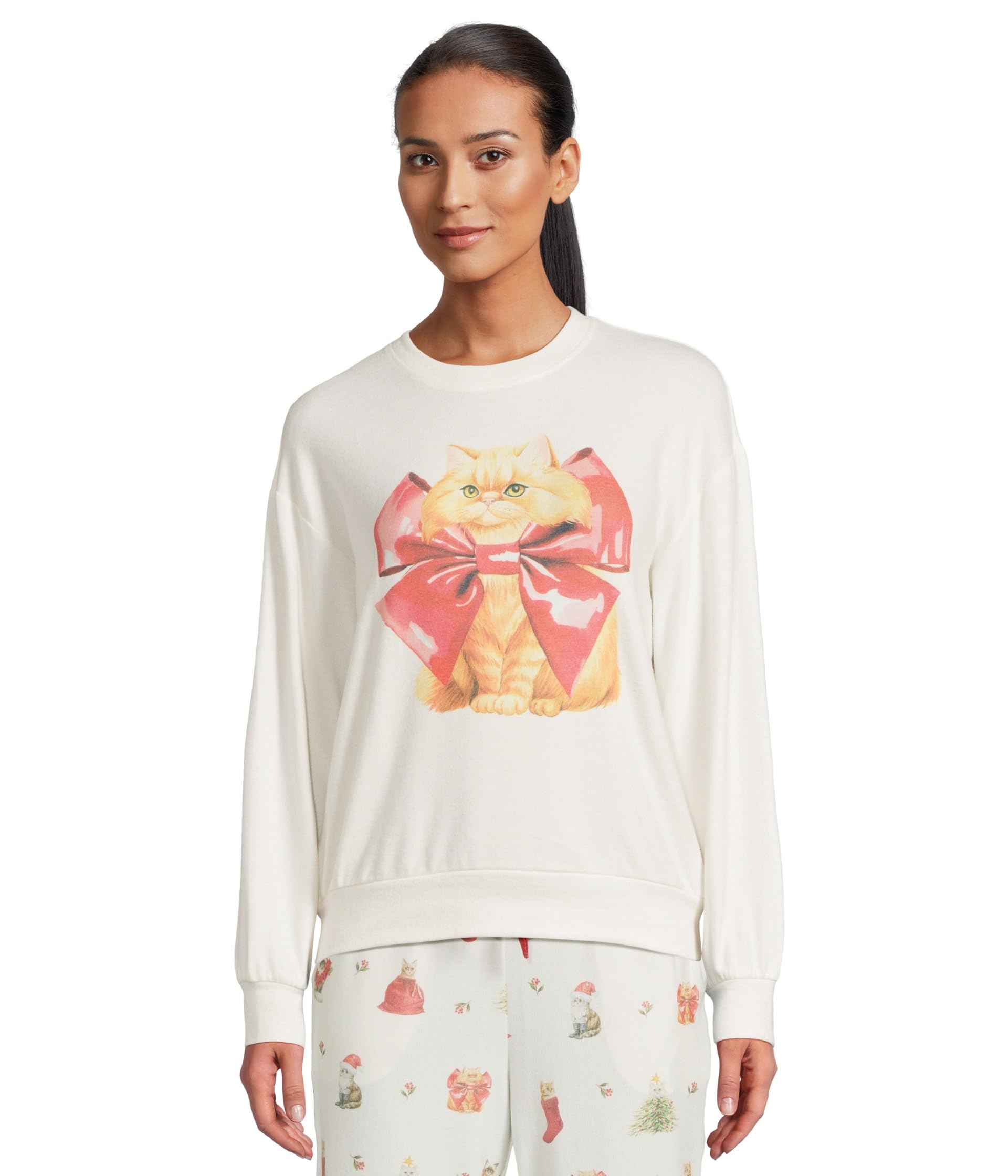 Feline Festive Crewneck Top