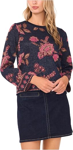 Женский джемпер Floral Jacquard с длинным рукавом