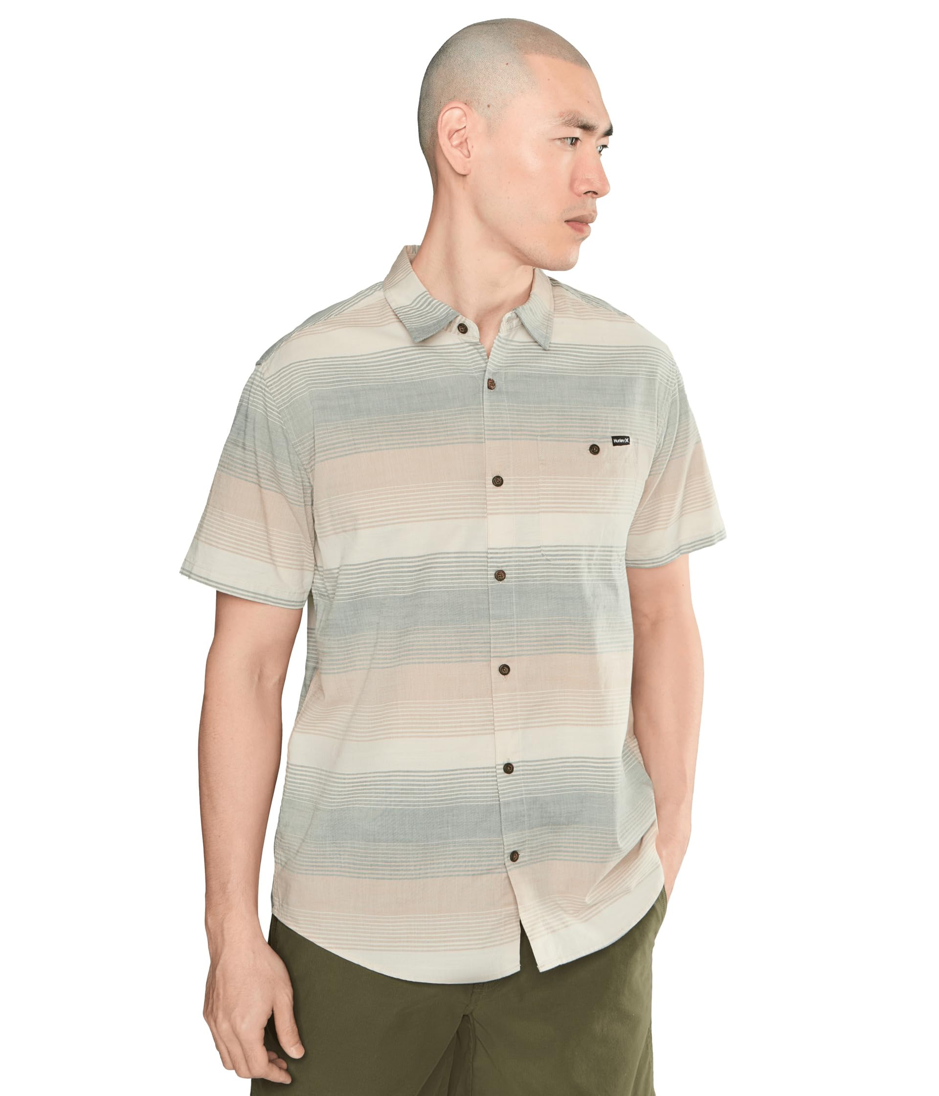 Мужская рубашка с коротким рукавом Lido Stripe Short Sleeve