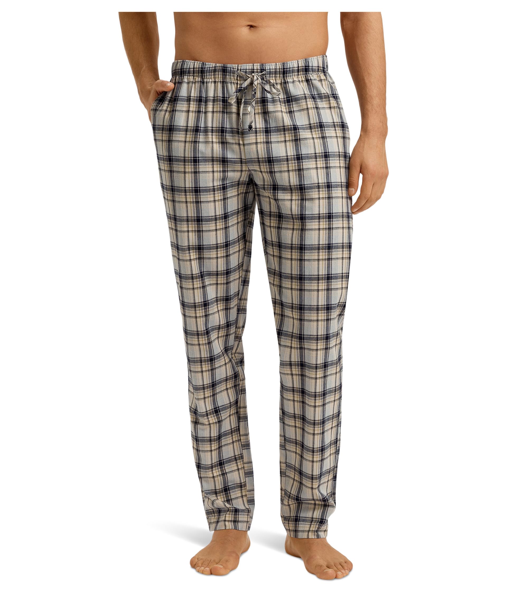Flannel Cotton Drawstring Pajama Pants