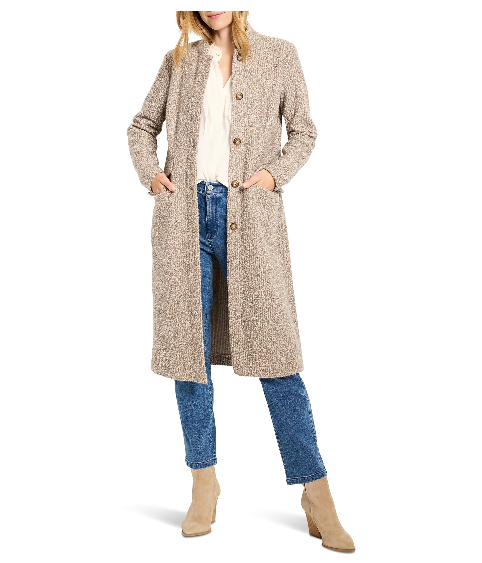 Sherpa Tweed Knit Topcoat
