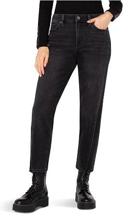 Джинсы Liv Mid-Rise Relaxed с декоративными швами, 28'' inseam