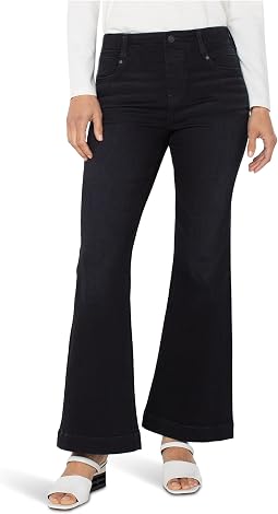 Женские джинсы Gia Pull-On Mid-Rise Flare с широким низом 30'' Inseam