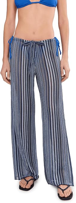 Seaside Crochet Knit Split Leg Pants