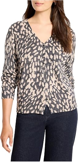 Женский джемпер Petite Wild Dot Buttoned Up Pullover Sweater