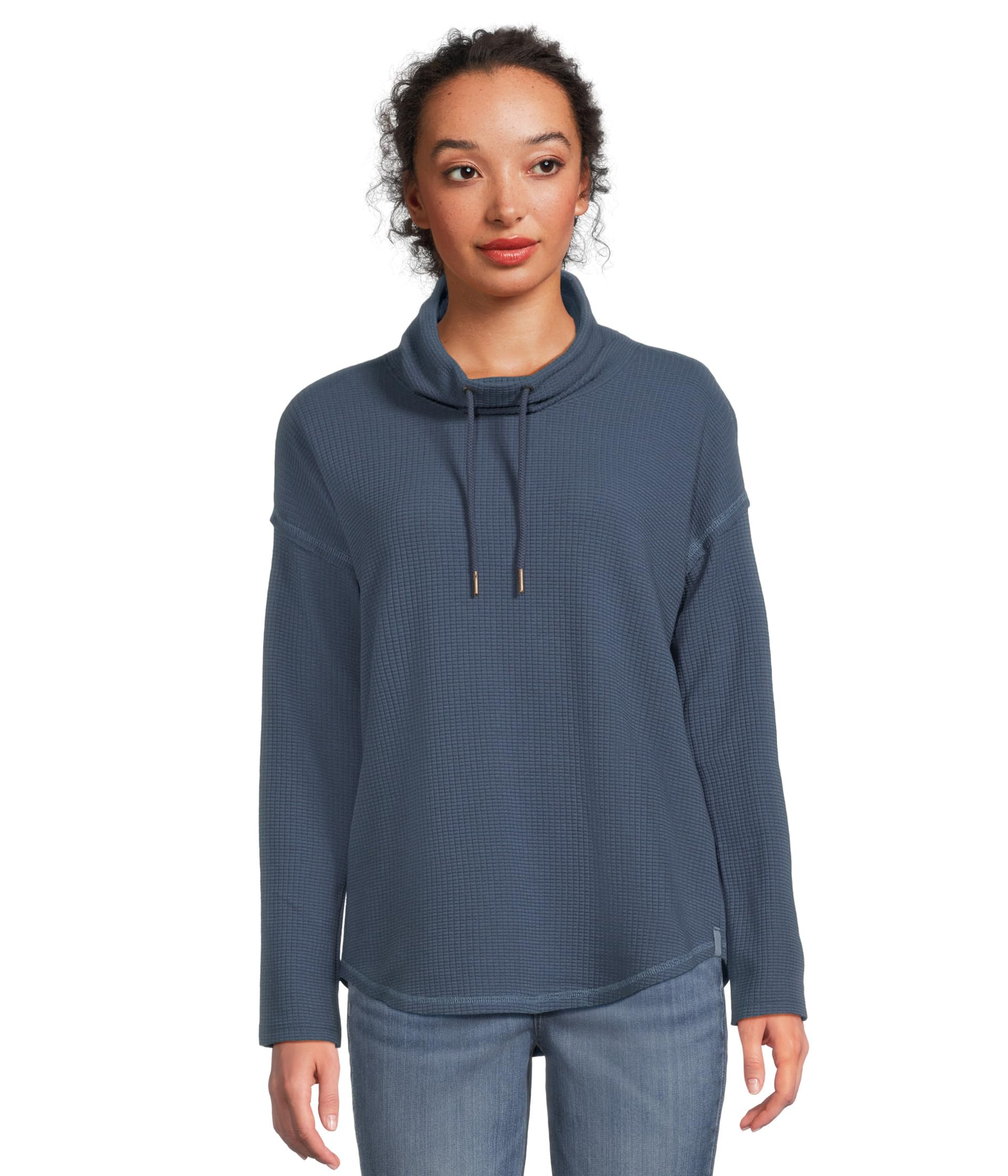 Топ Rounded Hem Mock Neck Женский