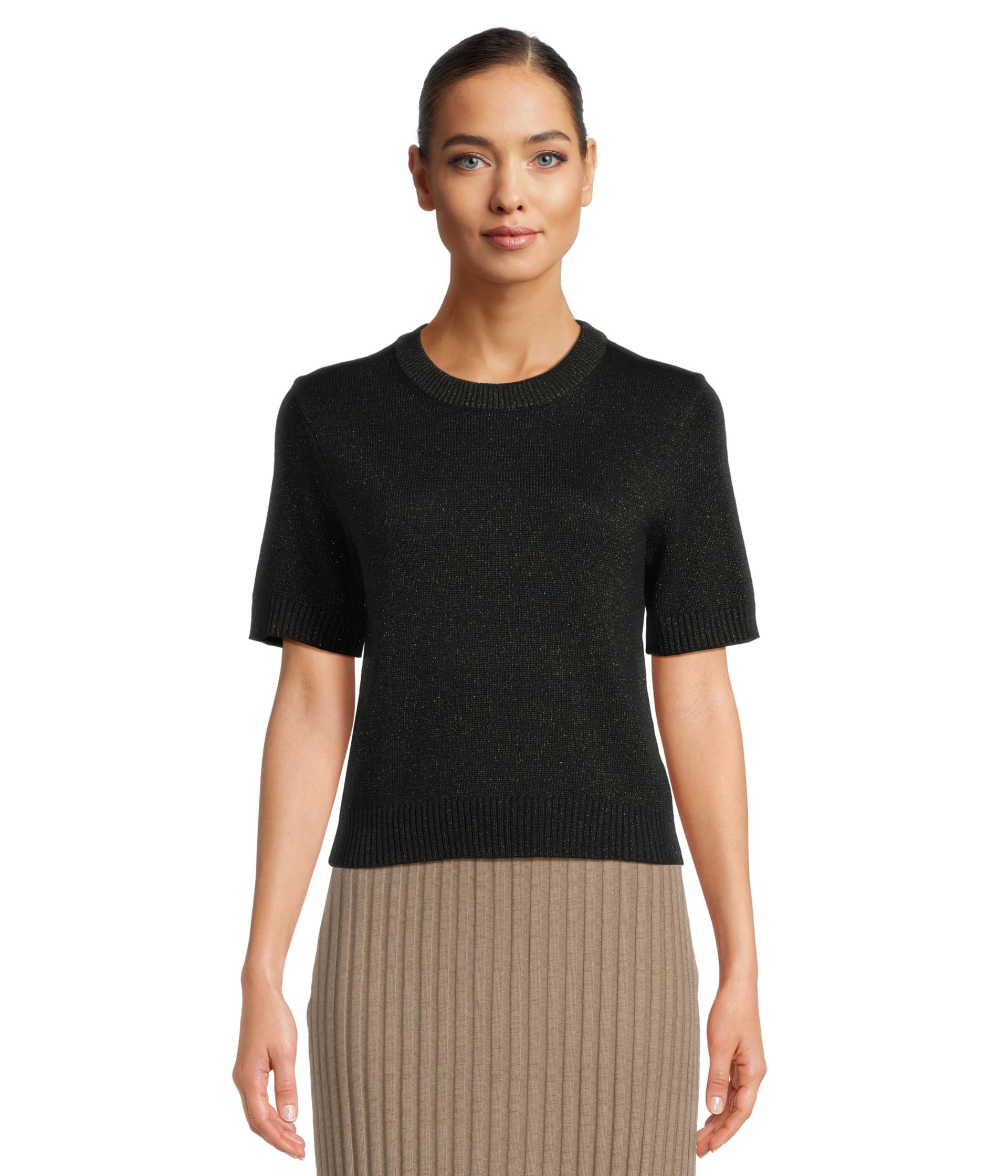 Short Sleeve Sparkle Sweater
