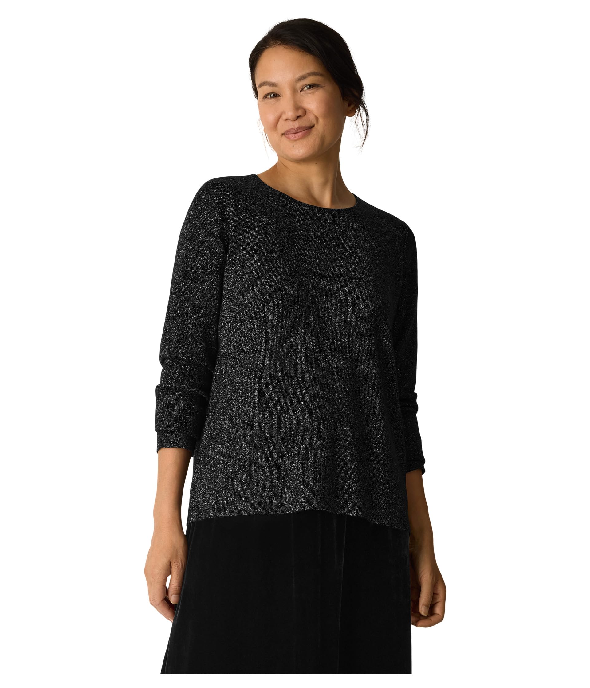 Wool Lurex Crew Neck Sweater