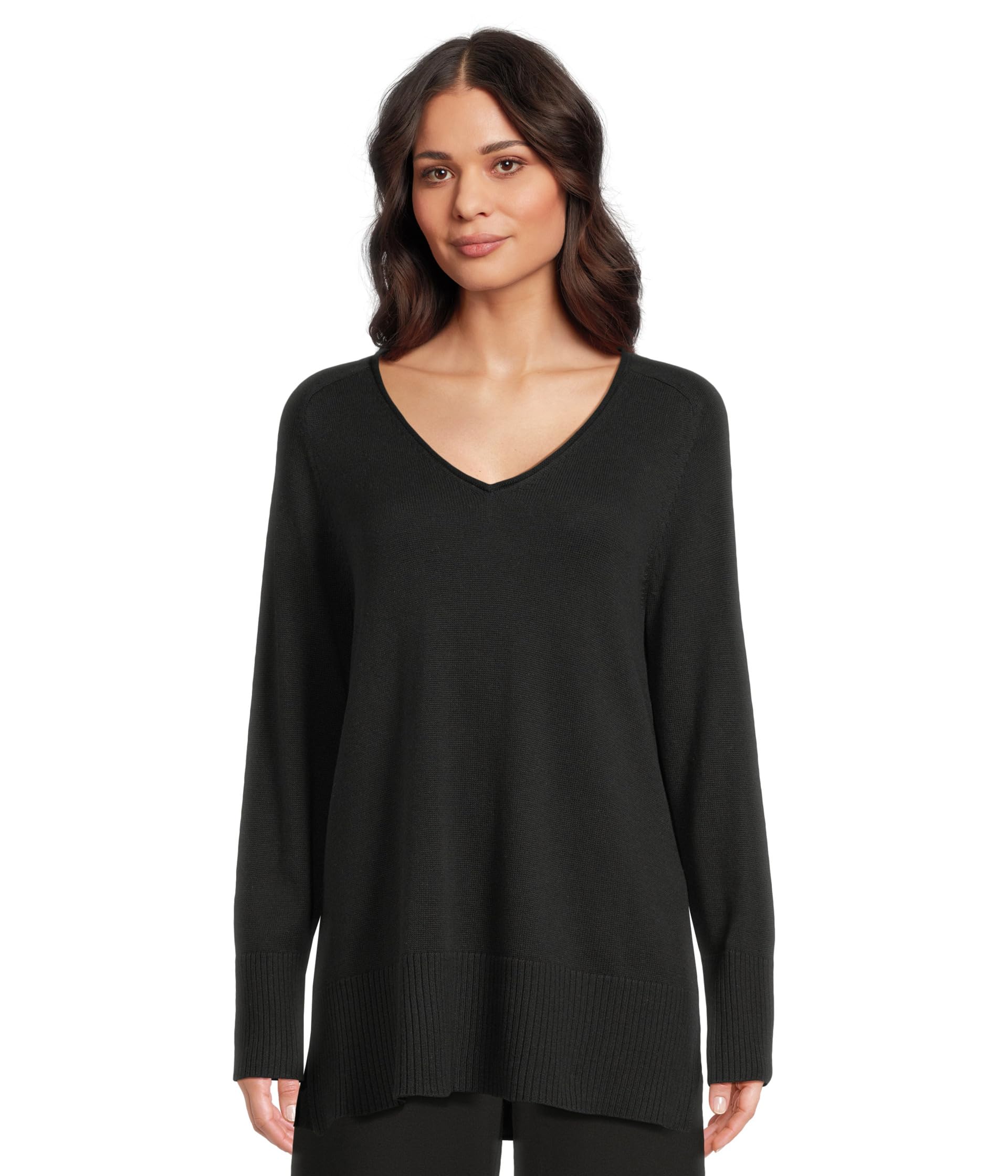 Peruvian Cotton Blend V-Neck Sweater