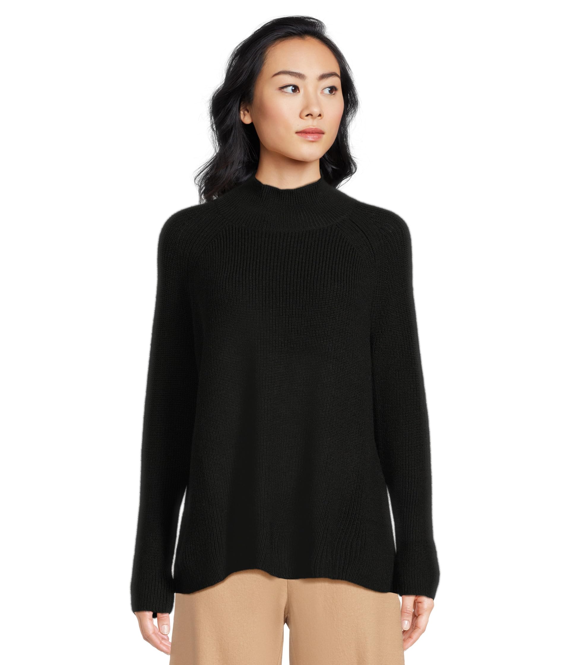 Merino Turtle Neck Raglan Sweater