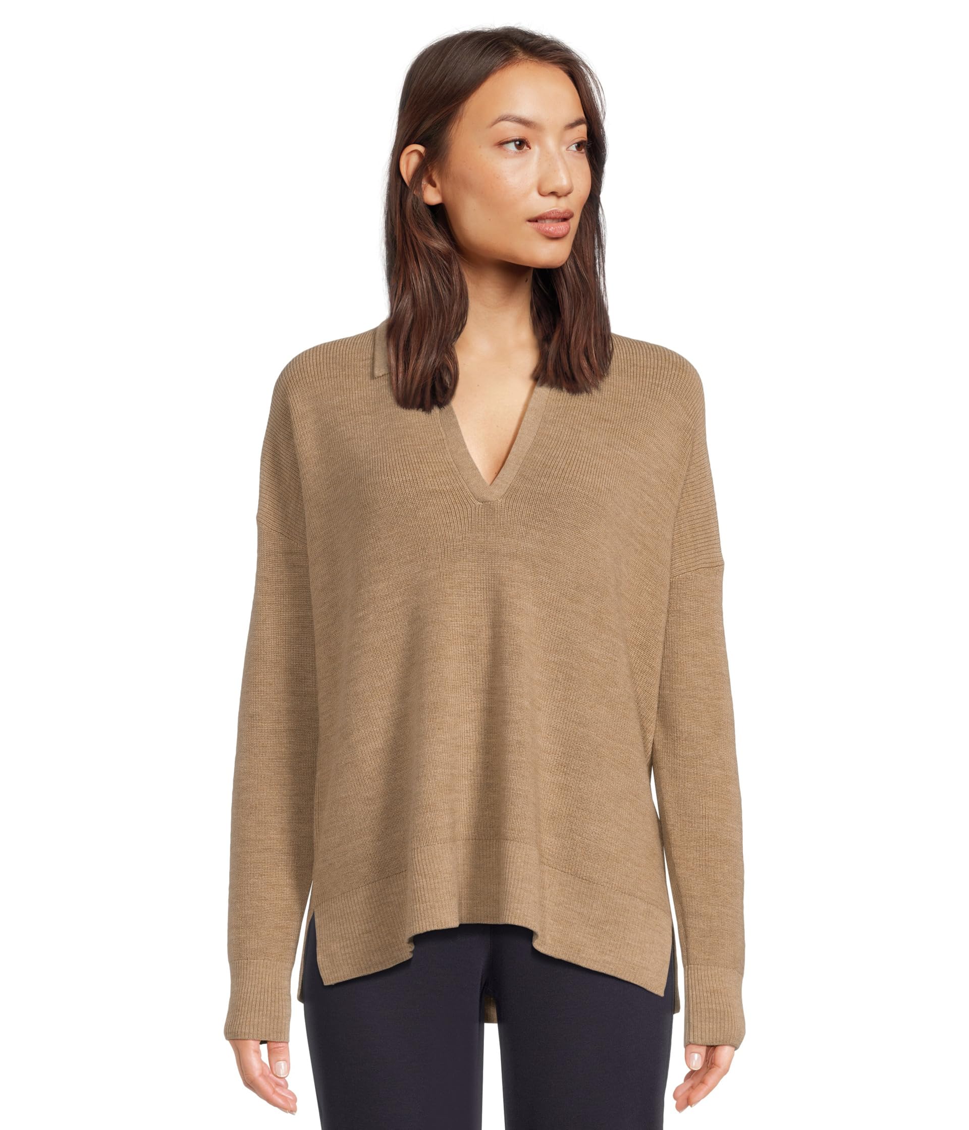Merino Classic Collar Henley Sweater
