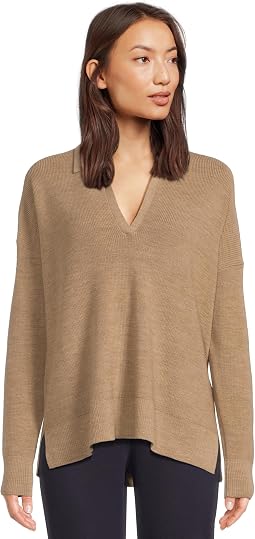 Классический джемпер Henley из шерсти мериноса