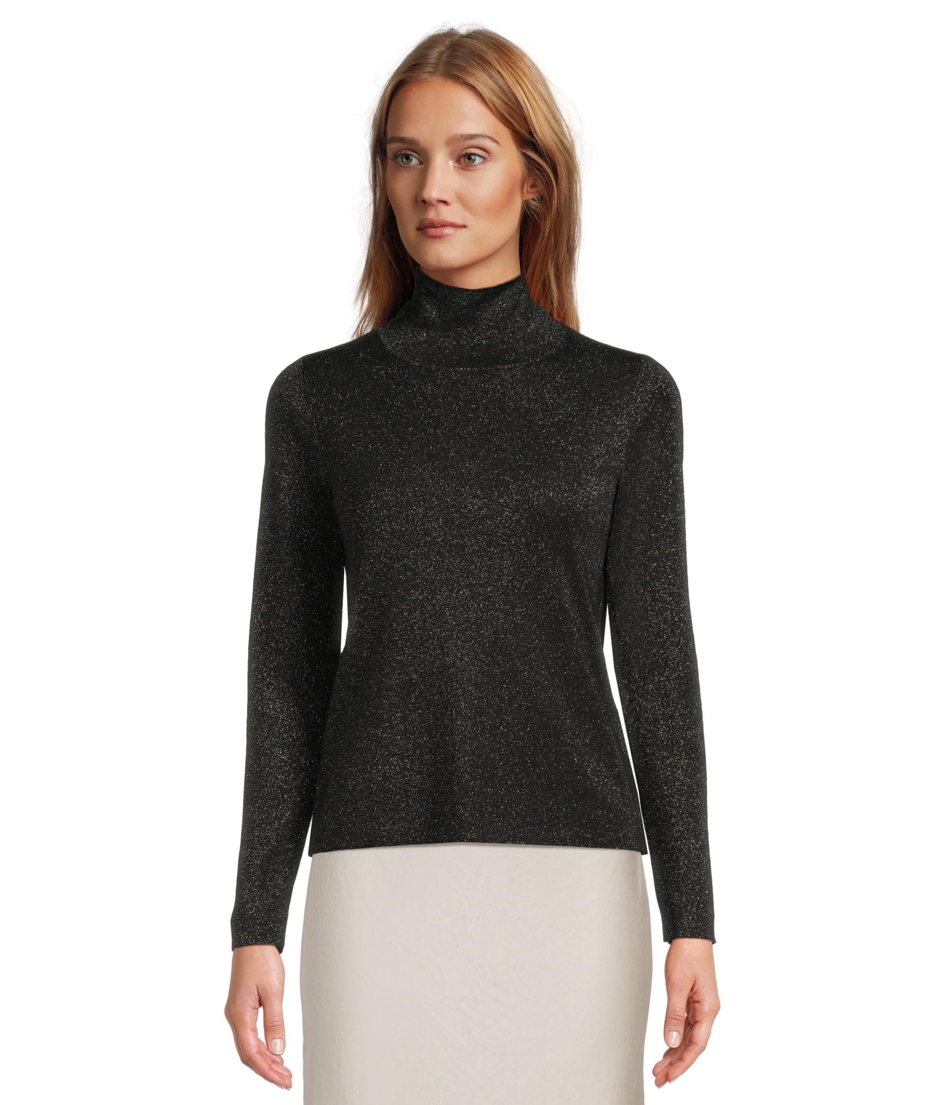 Wool Lurex Turtle Neck