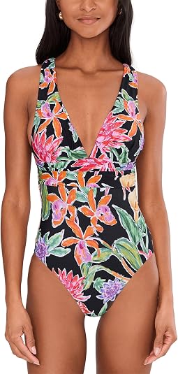 Hothouse Flowers Cross Back One Piece