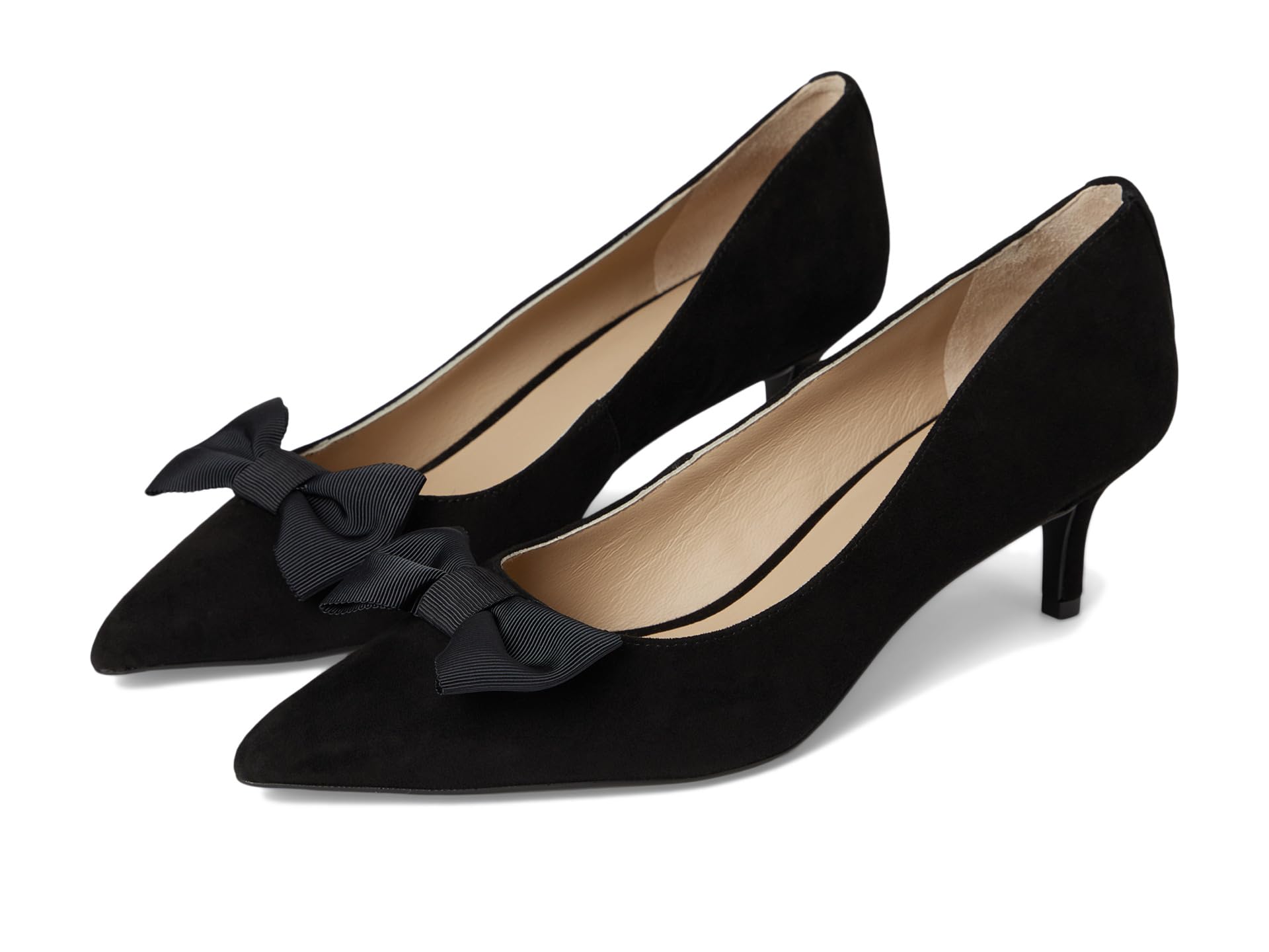 Adrienne Bow-Trim Suede Pumps