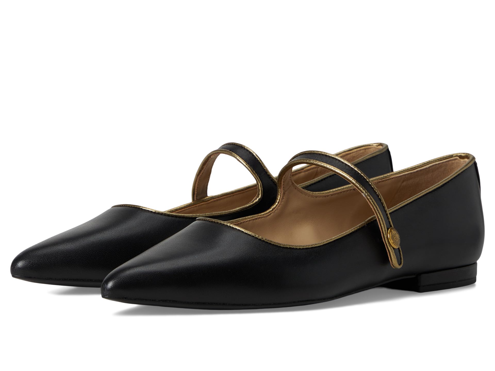 Londyn Metallic-Trim Leather Mary Jane