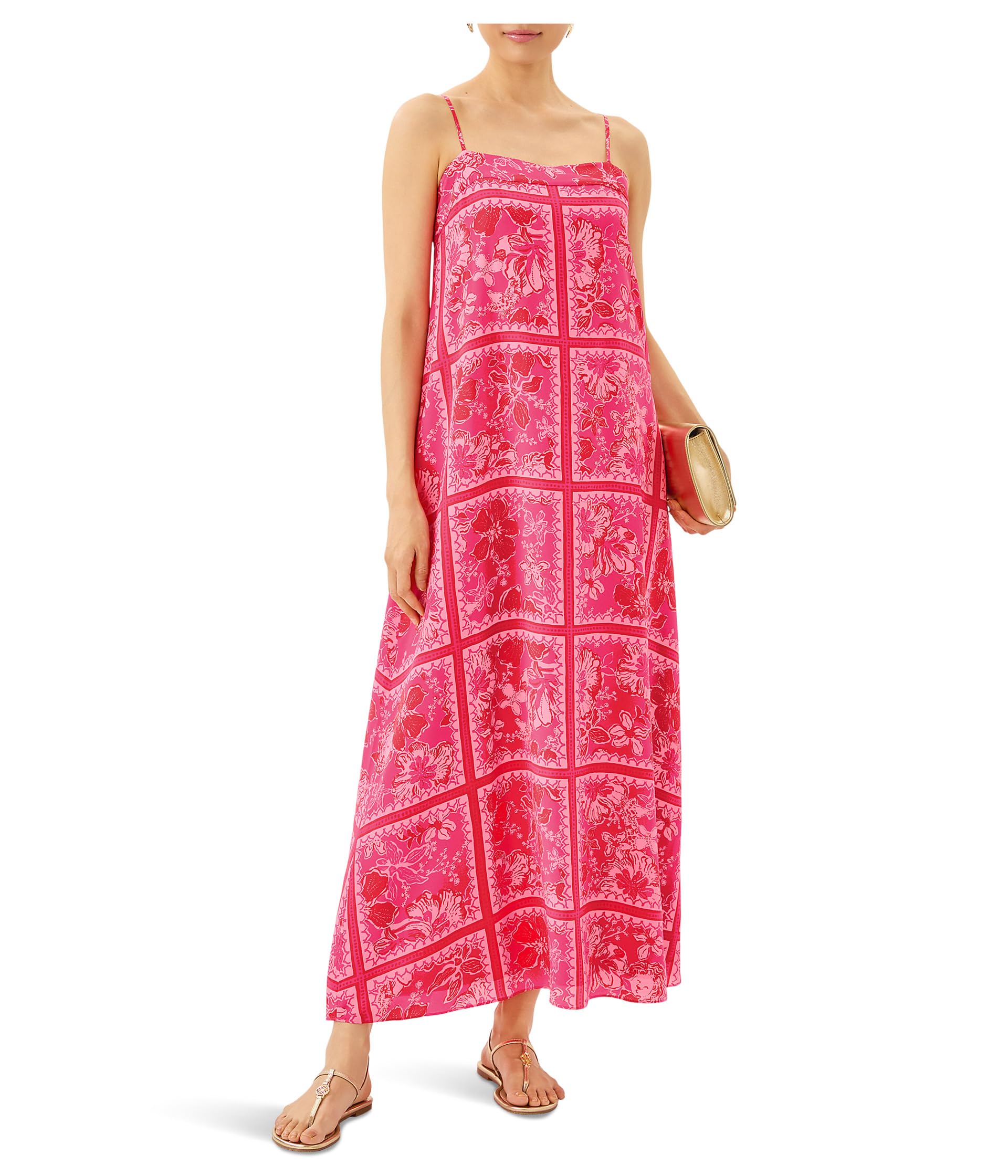 Женское шелковое платье макси Jesslyn Silk Slip Dress