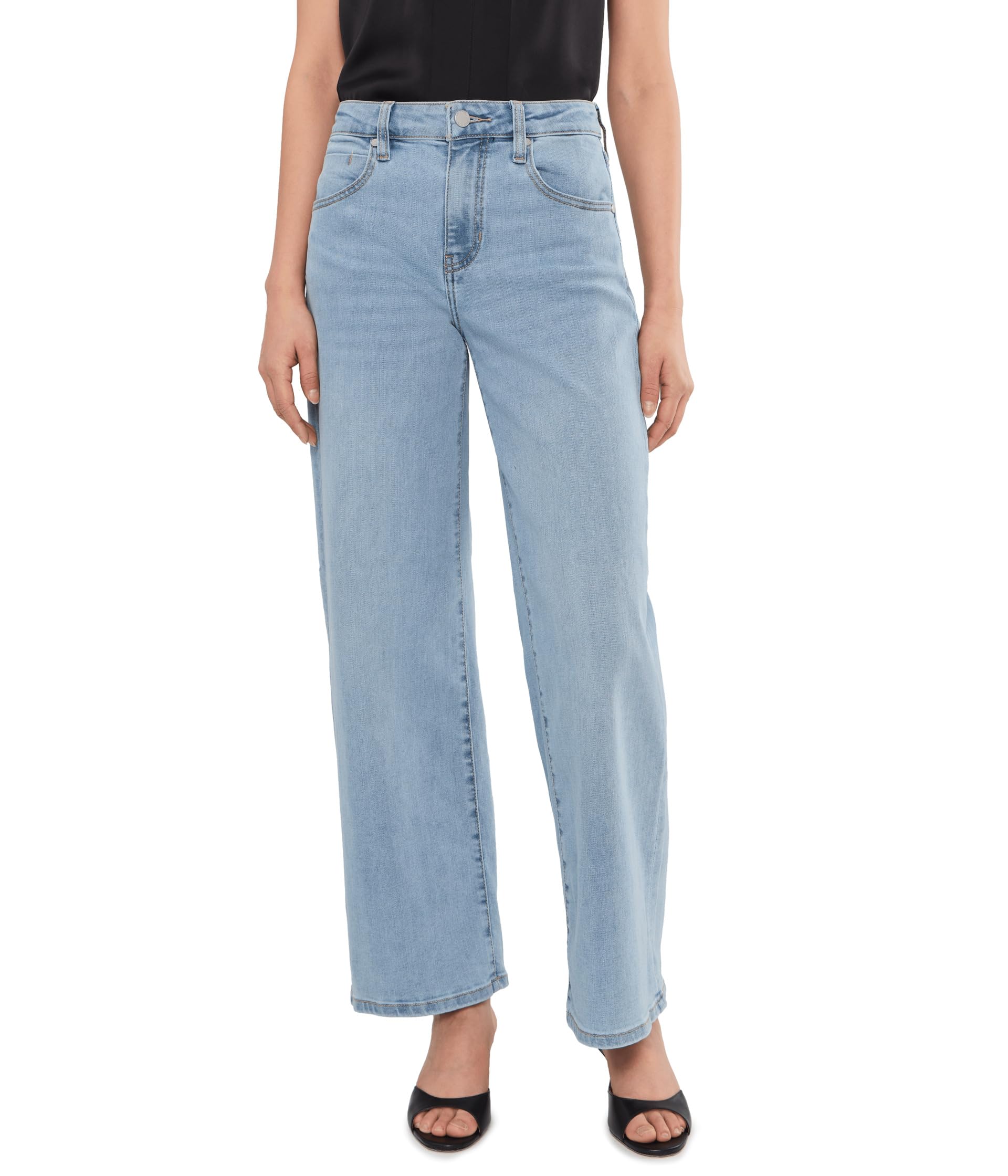 Stride Mid-Rise Wide Leg Jeans