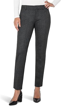 Kelsey Mid-rise Herringbone Ponte Knit Trousers