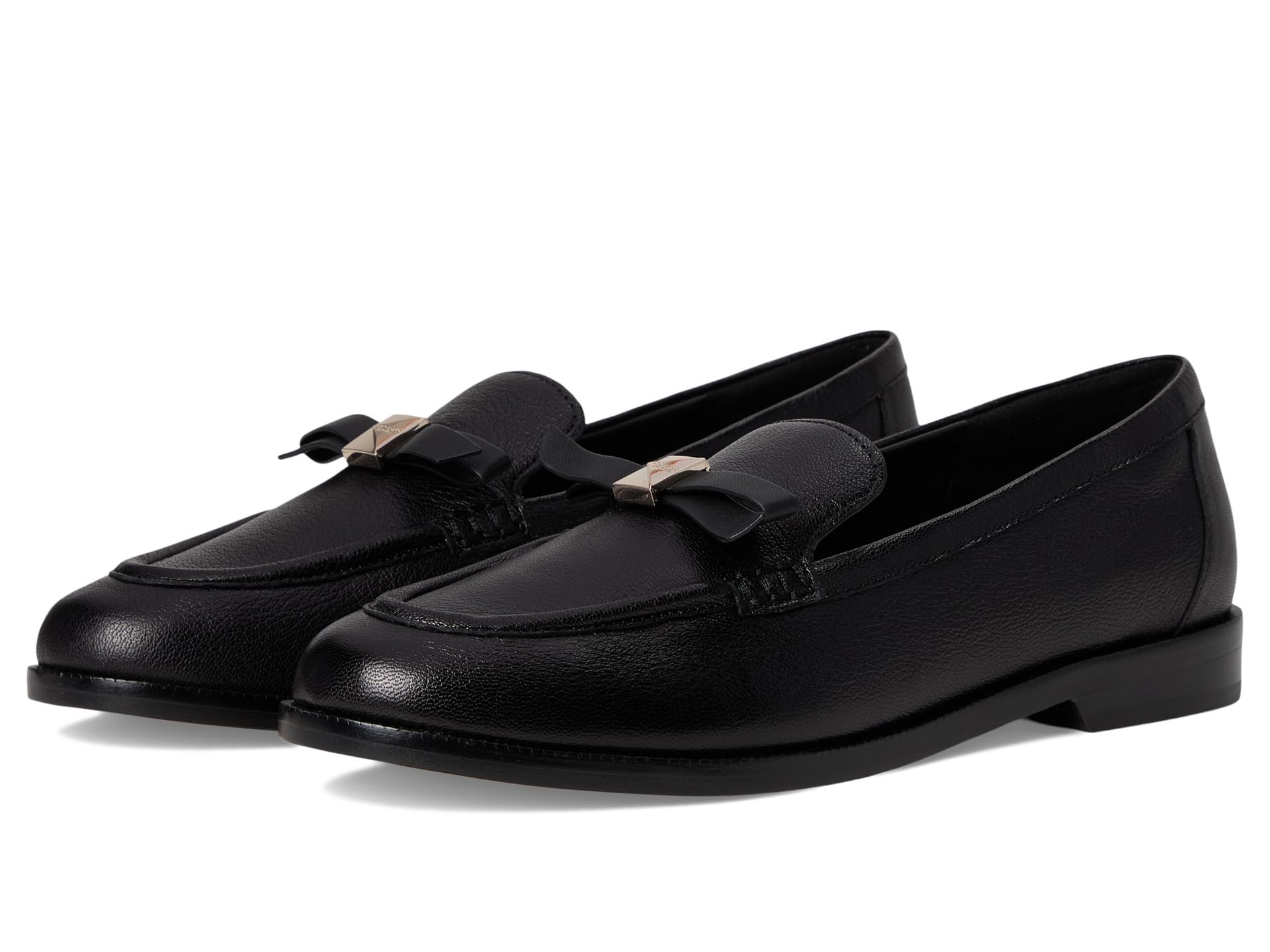 Лоферы Deco Bow Pebbled Leather
