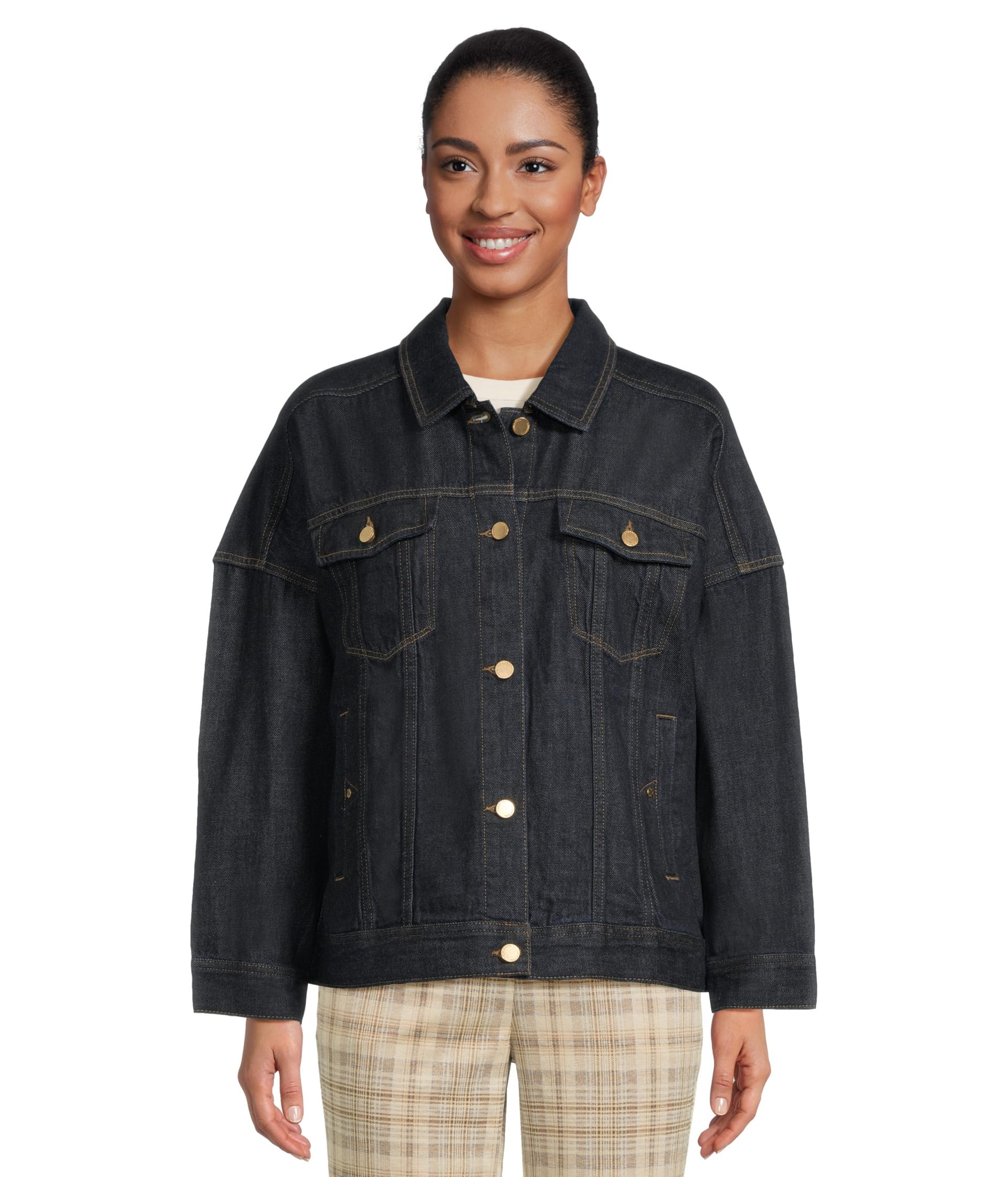 Drop Shoulder Jeans Jacket