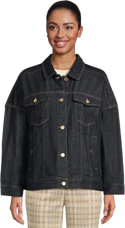 Drop Shoulder Jeans Jacket