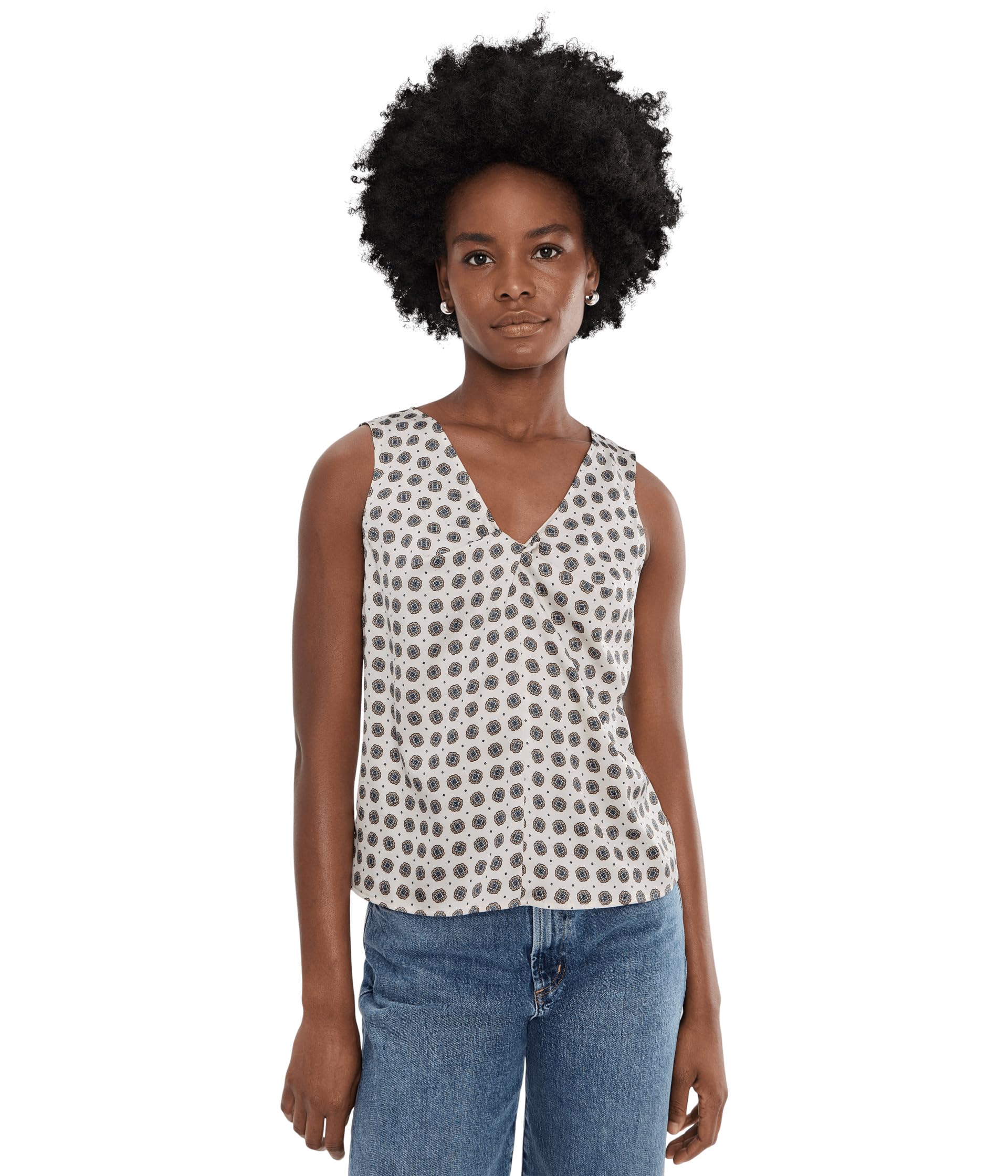 Twist V-Neck Sleeveless Top