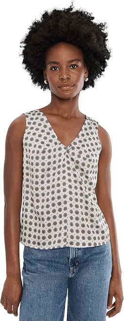 Twist V-Neck Sleeveless Top