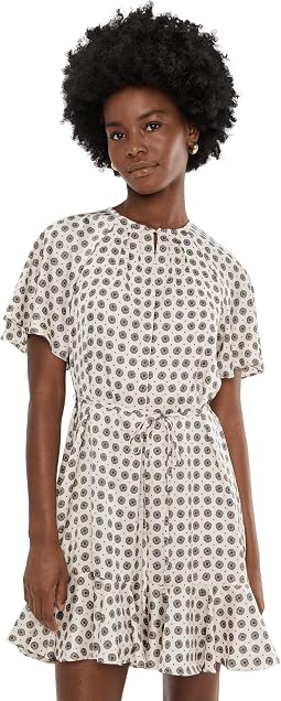 Center Front Keyhole Raglan Skater Dress