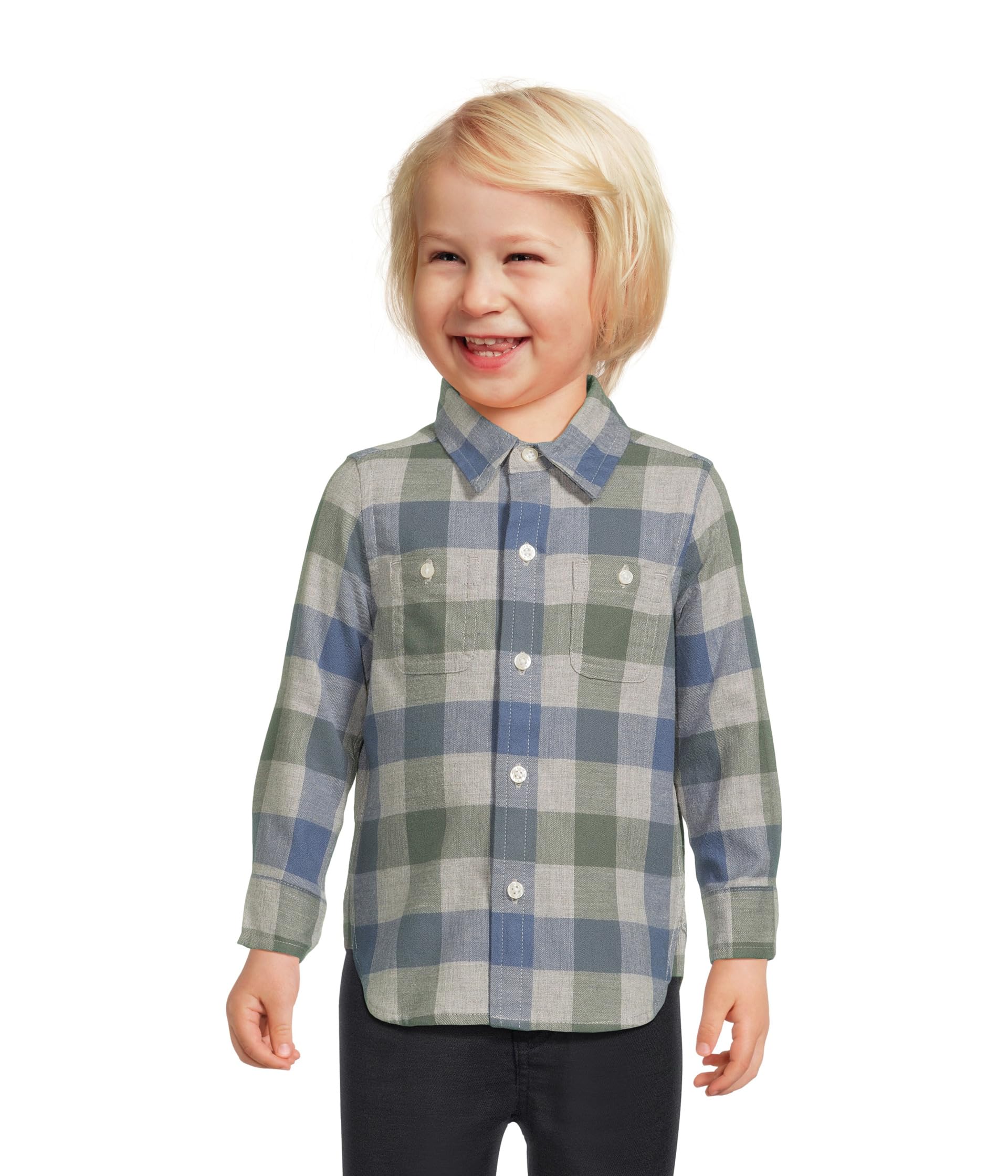 Plaid Twill Button Down Shirt (Infant)