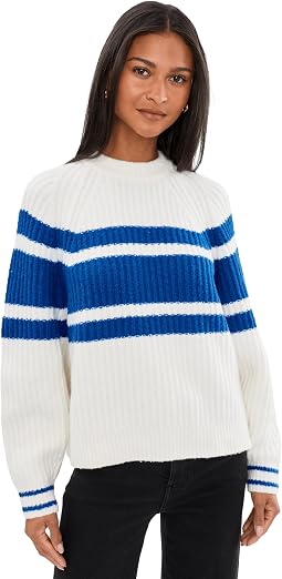 Madewell Stripe Apres Stevie Уютный хлопковый джемпер
