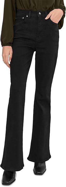 Madewell Stretch Flare черные джинсы Женские