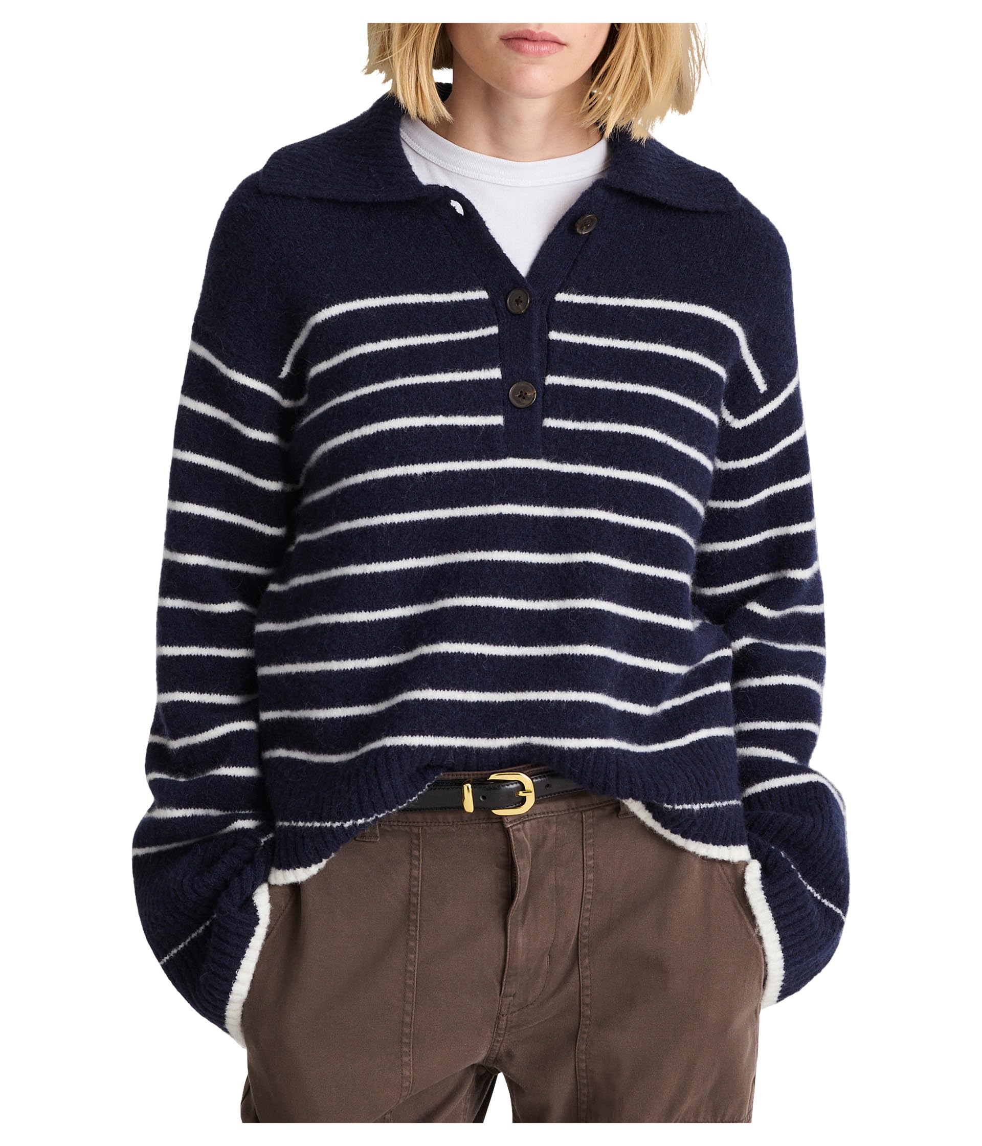 Placed Stripe Gina Charm Polo