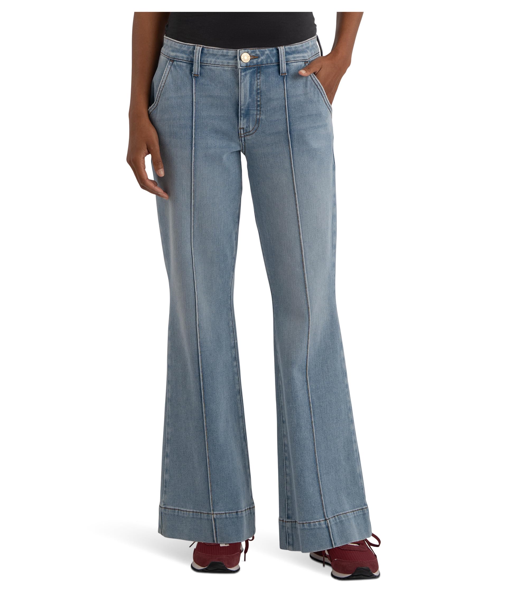 Ana High-Rise Fab Ab Flare Front Pin Tuck in Considered