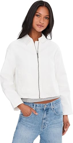 Dylan-Zip Front Jacket with Pleat Detail