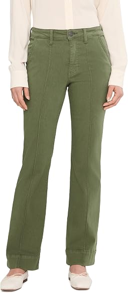 Stella High-Rise Fab Ab Flare Front Pin Tuck in Dill
