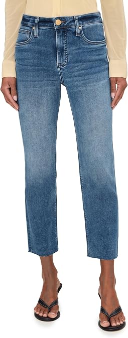 Rachael High-Rise Fab Ab Mom Raw Hem in Faithful