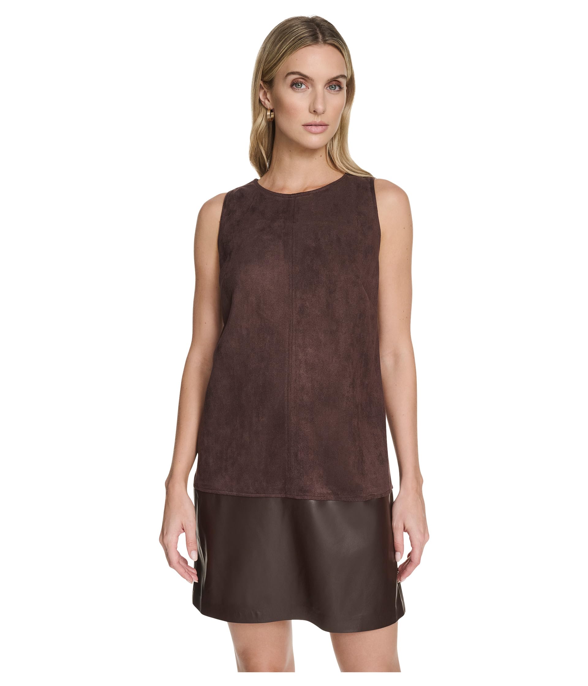 Sleevless Suede Shift