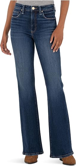 Женские джинсы Petite Ana High Rise Fab Ab Flare Braid Beltloop